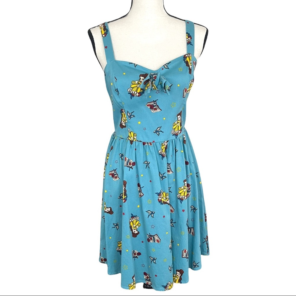 SOLD! Disney Rockabilly Belle Beauty and the Beast Dress Tattoo Retro